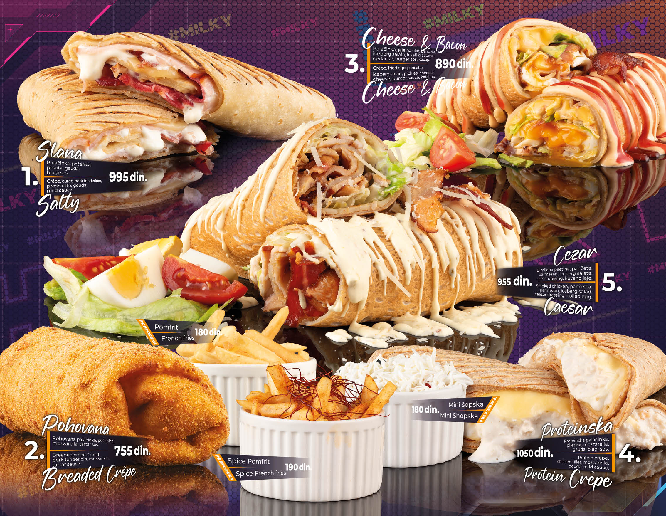 menu BG 25045 Cenovnik / Slane palacinke 1