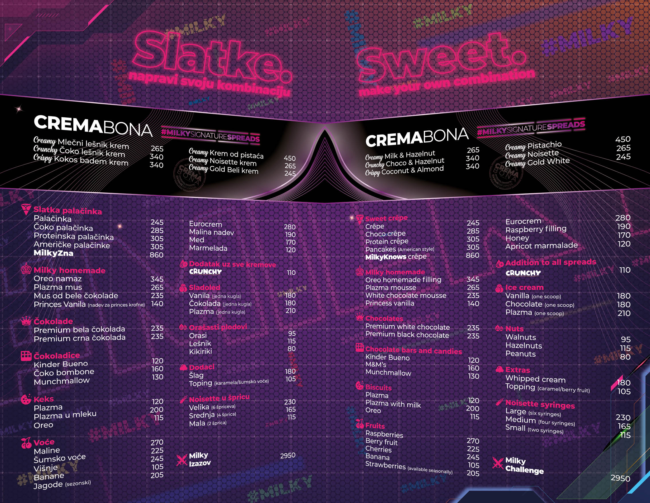 menu BG 25048 Cenovnik / Cene 1